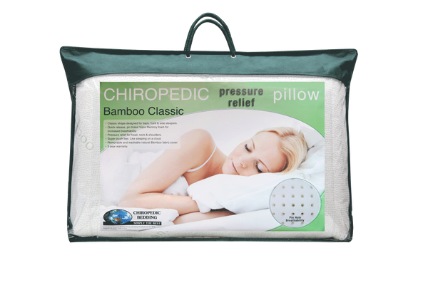 Chiropedic Pressure Relief Classic Bamboo Pillow | Awarded Australia's Best Pillow in 2025 by Bedbuyer, Choice & ProductReview