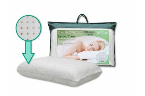 Bamboo Classic Pillow: Designed for back, front & side sleepers.  Width: 60cm | Depth: 40cm | Height: 14cm