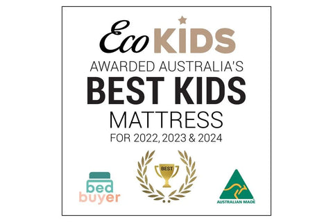 Eco Kids Mattress - Australian Made - Rated Australia's Best kids mattress by Bed Buyer in 2022 & 2023 & 2024 - try in-store or buy online - express delivery
