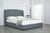 Pictured here in Queen size - dark grey colour - The Grenoble bed blends luxury and comfort with a stylish upholstered winged bedframe in dark grey with buttoned bedhead and low foot.  Its contemporary design is bolstered by black timber legs, and available Double, Queen and King sizes to fit your ideal space.