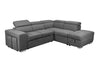 Hideaway Corner Sofa Bed with Storage Ottoman & Hidden Ottomans - Pull Out Bed Grey Fabric | Best in Beds Australia