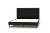 The Jackson Upholstered Bed is a luxurious and modern piece for your bedroom. It is crafted with a sleek tufted headboard upholstered in premium polyester fabric and dark chocolate legs. The low end foot and top selling design make for a great value. This bed comes in two colors, light grey or charcoal. - Mattress not included