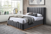 Discover the Matrice Gas Lift Bed Australia: Premium storage bed, 120kg gas struts, solid oak plinth, hypoallergenic design for superior comfort & spinal support - Dark Grey colour pictured