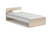 Neat Single Bed Boori Kids Barley White & Oak Bed Frame - Oak Headboard & Footboard with white siderails