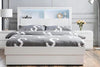 The Tahiti Bed Frame is the perfect addition to any bedroom. The bookcase headboard offers ample storage space, and the adjustable lighting lets you easily customize your lighting setup. Available in mocha or white colours, this bed frame makes the perfect centerpiece for any bedroom. Optional - Gas Lift or Side Lift..