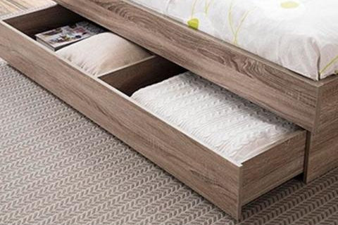 Tahiti Mocha Bed Frame - Example of End Drawer