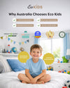 Why the Eco Kids Mattress is chossen by Australian families - Naturally hyponallergenic, 60% stronger springs, non-toxic, allergy friendly