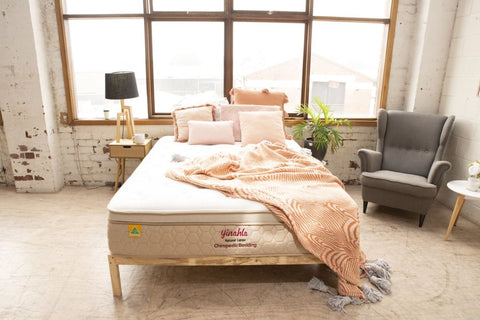 YInahla Natural Latex Mattress - Available at Best in Beds - Yinahla has earned its reputation as one of the leading ultra-premium latex mattresses in Australia. Ideal for the allergen-sensitive, Yinahla's 100% Natural Latex mattress included in Bedbuyer’s ‘Mattress of the Year’ award in 2022 & 2023; Comfort Level = Medium-Firm; Allergen-resistant, Environmentally sustainable