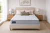 A.H. Beard Domino Encore Firm mattress with firm tight-top on an upholstered bed base - Australian made pocket-spring mattress from Best in Beds