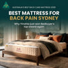 Australian Made Yinahla mattress – Australia’s Best Back Care Mattress 2026 by Bedbuyer. Best mattress for back pain in Sydney with free in-store trials at Campbelltown, Warrawong and Prospect.