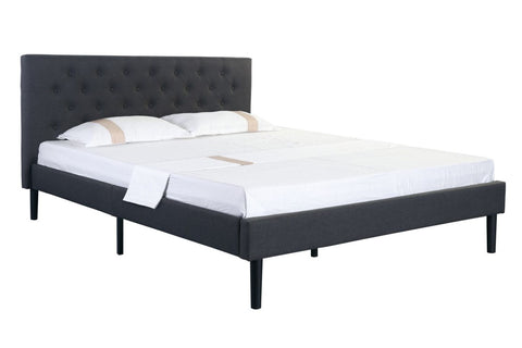 The Barbary Bed Frame is an elegant piece of modern-day charm, perfect to accentuate any room. It features a sleek upholstery of dark grey fabric, giving an air of sophistication, and solid plywood slats for impeccable support. Transform your room with this stylish and fashionable bed frame.