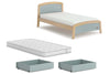 Bronte King Single Bed Package Boori Kids Blueberry & Almond - optional Eco Kids Mattress Upgrade