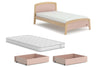 Bronte King Single Bed Package Boori Kids Cherry & Almond - optional Eco Kids Mattress Upgrade