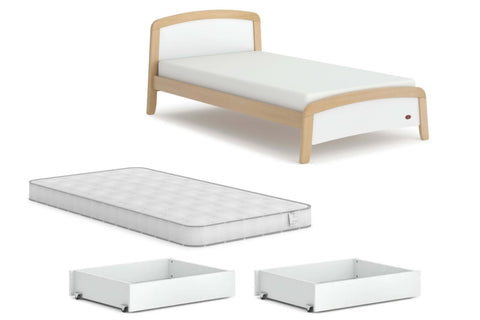 Bronte King Single Bed Package Boori Kinds Barley White & Almond  - optional Eco Kids Mattress Upgrade