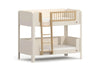 Boori Yarra King Single Bunk Bed in Soft White and Beech on white background – convertible timber bunk bed
