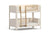 Boori Yarra King Single Bunk Bed in Soft White and Beech on white background – convertible timber bunk bed