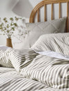 Linen House Classic Stripe Charcoal Quilt Cover Set