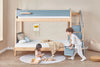 Boori Maxi Bunk Bed with Storage Staircase Blueberry and Almond Single Double Bunk Bed