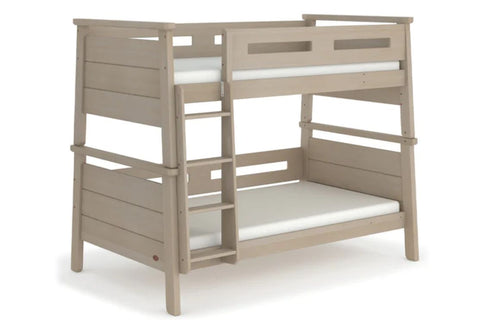 Horizon King Single Bunk Bed is a great space-saving solution that offers versatility & quality. Crafted from premium Australian Araucaria timber, sustainably sourced from Queensland, this bunk bed has a solid construction. Natural timber grain. Can later be converted into two king single beds. Available in Brushed Grey (Pictured) or Brushed Natural