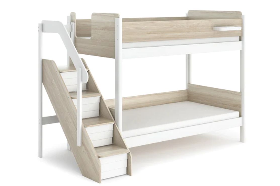 Boori Natty King Single Bunk Bed with Storage Staircase Best in Beds