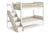 The Natty King Single Bunk Bed features a contemporary two-tone design. It's ideal for Scandinavian-inspired interiors and includes a handy little shelf to keep items close by, as well as a storage staircase complete with plastic storage tubs perfect for keeping your child's bedroom neat and tidy Available in 3 colours - Pictured in Barley White & Almond