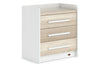 Boori Kids Nest 3 Drawer Chest in Barley White & Oak Colour, available at Best in Beds