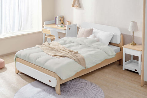 Boori Kids Avalon Double Bed in Barley White & Almond colour - Best in Beds Campbelltown & Warrawong & Online - Kids Bedroom