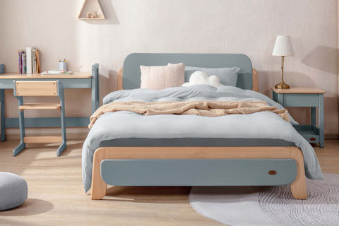 Boori Kids Avalon Double Bed in Blueberry & Almond colour - Best in Beds Campbelltown & Warrawong & Online - Kids Bedroom