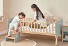 The Natty Bedside Bed offers the perfect sleep solution for younger children who might not be quite ready for a 'big bed'. Ideal for toddlers, it features guarded sides to prevent tumbles and can be pushed up next to the parents' bed for additional comfort. With angled legs, curved edges and a two-tone design, this...