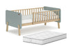 Boori Kids Natty Bedside Bed & Mattress Package - Colour is Blueberry & Almond