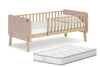 Boori Kids Natty Bedside Bed & Mattress Package - Colour is Cherry & Almond