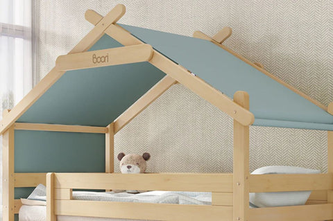 Complete your Boori Teepee Single Loft Bed with a Blueberry Tent Canopy- available at bestinbeds.com.au