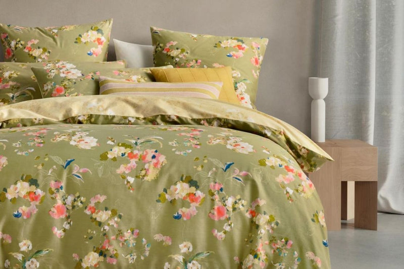 Asmara Quilt Cover Set - Lichen 