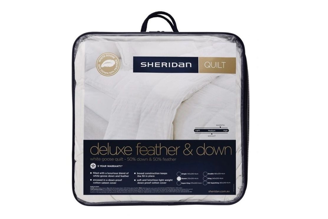 Sheridan deluxe feather clearance & down pillow