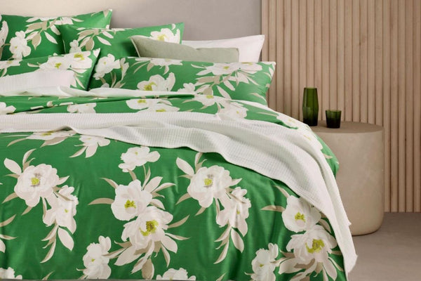 Sheridan Maplewood Quilt Cover Set - Colour is called Pea - Sheridan Spring Collection - Available at Best in Beds