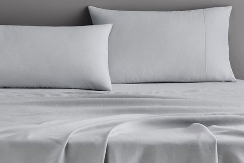 Silver Flat Sheet by Sheridan from the Abbotson Linen Collection at bestinbeds.com.au and in store in Campbelltown or Wollongong