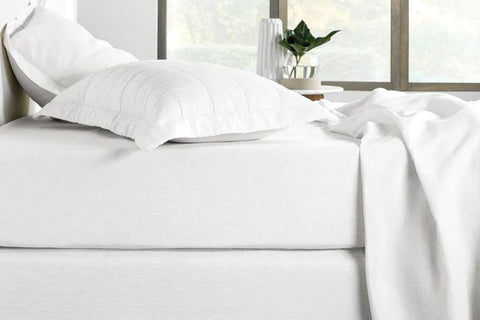 White Fitted Sheet by Sheridan from the Abbotson Linen Collection at bestinbeds.com.au and in store in Campbelltown or Wollongong