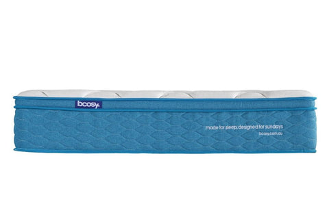 The Bcosy Mattress - Free Express Delivery Australia-Wide; Comfort = Medium-Soft Feel; Natural Tencel fabric top, Biofoam from coconut oil & bamboo charcoal fibre quilting; hybrid mattress feel. AdaptX Pocket Spring; Senses the body’s weight & respond correctly to the required support level. Mattress-in-a-Box. 10 year warranty
