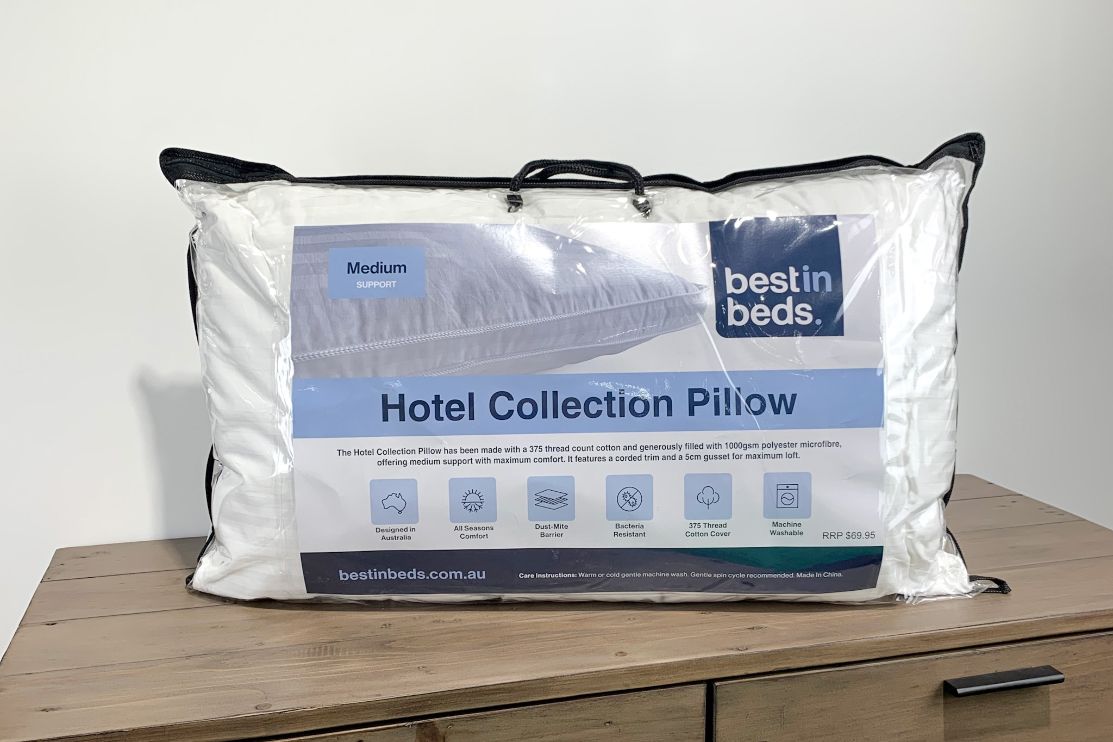 Best in Beds Hotel Collection Microfibre Pillow 1000gsm Medium Support