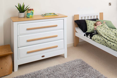 Linear 3 Drawer Chest Smart Assembly Barley White & Almond
